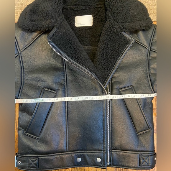 NWOT - Oak + Fort OVERSIZED SHERPA AVIATOR JACKET - Small - Picture 11 of 12